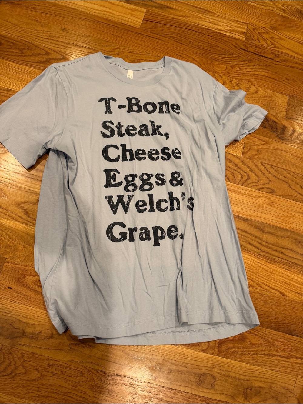 Short-Sleeve Tee with Black Text Graphic XL